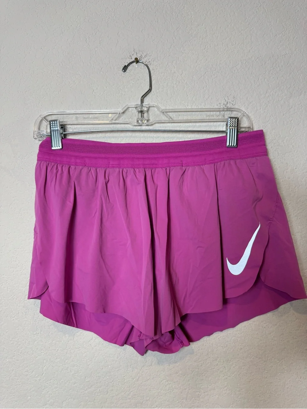 Nike Racing Women's Pink Athletic Aeroswift Running Shorts with Built-In Liner M